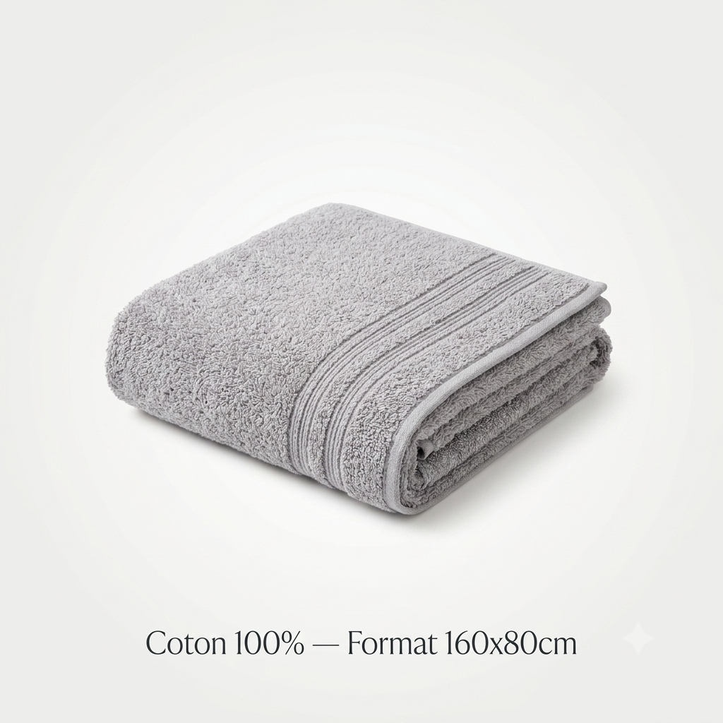 Serviette Douceur Premium — 100% Coton, 160x80cm